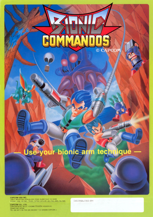 Bionic Commando (Euro) Arcade Game Cover